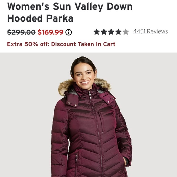 Eddie Bauer Women's dark plum  2XL long Jacket - Picture 14 of 15